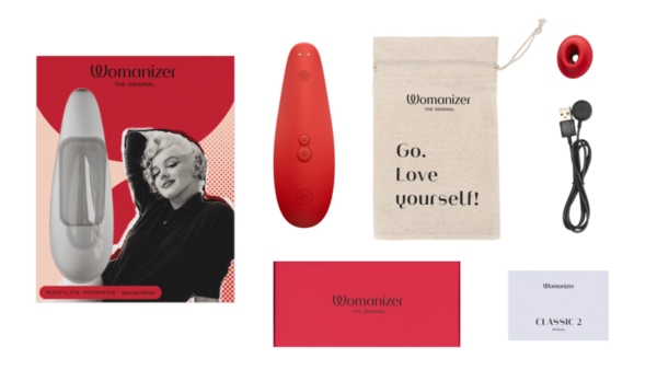 WMZ Classic 2 Marilyn Monroe Vivid Red Flatlay 2