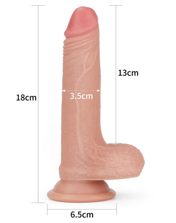 Lovetoy Zweischichtiger Silikon Dildo 18 cm – Bild 5