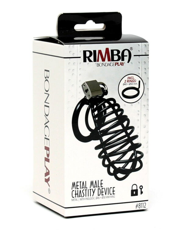 Rimba Metal Male Chastity Device with Padlock – Bild 4
