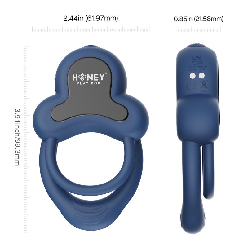e35622 2 Honey Play Box Anello Vibrating Double Cock Ring Blue – Bild 5