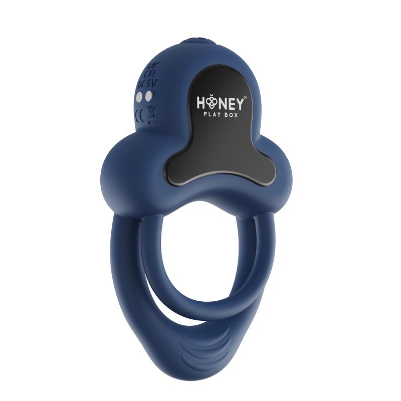 e35622 4 Honey Play Box Anello Vibrating Double Cock Ring Blue – Bild 2