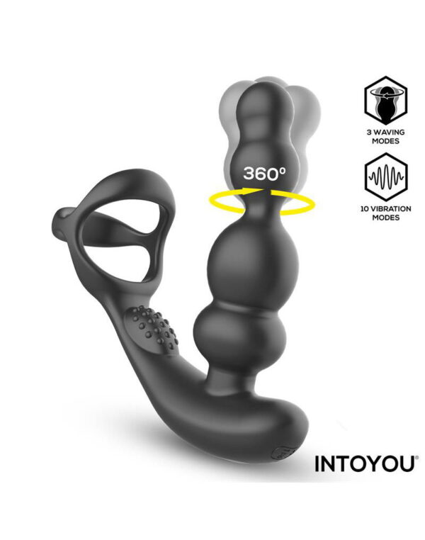 Intoyou Waving & Vibrating Anal Plug mit Fernbedienung