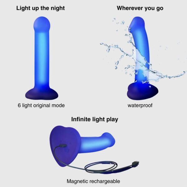 Strap-On-Me Glow-Led Dildo (M) – Bild 6
