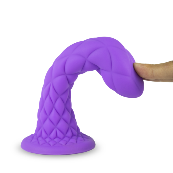 Silexd Dreamy Dildo Fantasy Flüssigsilikon Thermoreaktiv Violett 18,5 cm – Bild 3