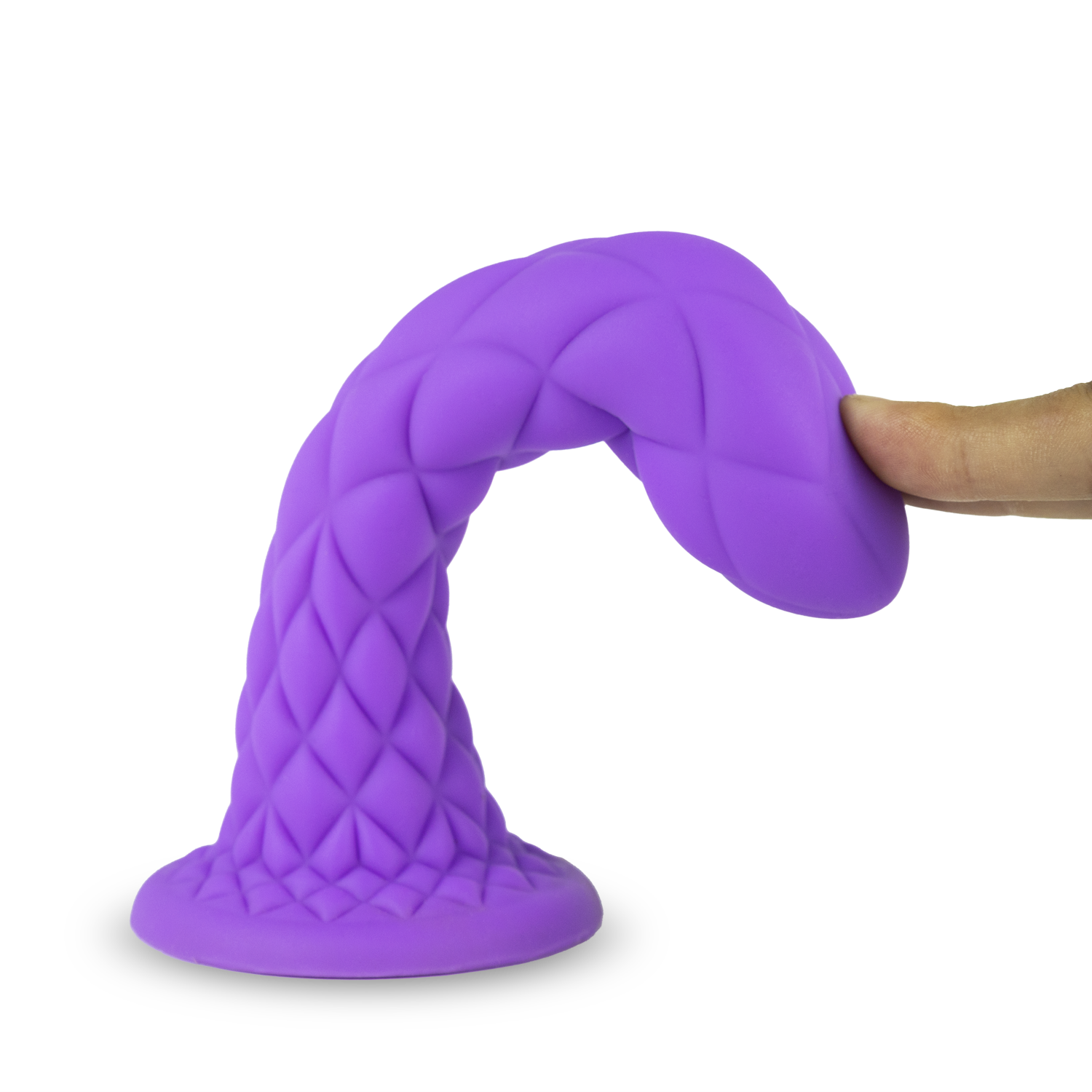 240732 DREAMY PURPLE 1500X15000 3 CEST0731134411 Silexd Dreamy Dildo Fantasy Flüssigsilikon Thermoreaktiv Violett 18,5 cm – Bild 3