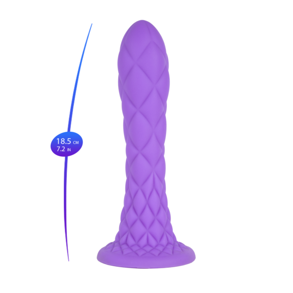 Silexd Dreamy Dildo Fantasy Flüssigsilikon Thermoreaktiv Violett 18,5 cm – Bild 5