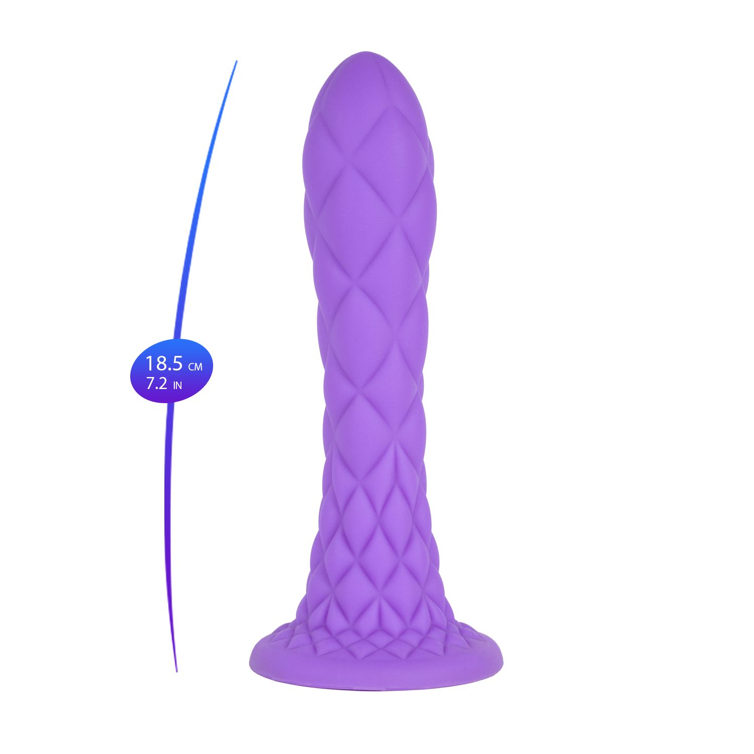 240732 DREAMY PURPLE 1500X15000 4 CEST0731134411 Silexd Dreamy Dildo Fantasy Flüssigsilikon Thermoreaktiv Violett 18,5 cm – Bild 5