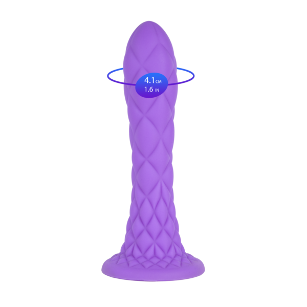 Silexd Dreamy Dildo Fantasy Flüssigsilikon Thermoreaktiv Violett 18,5 cm – Bild 6