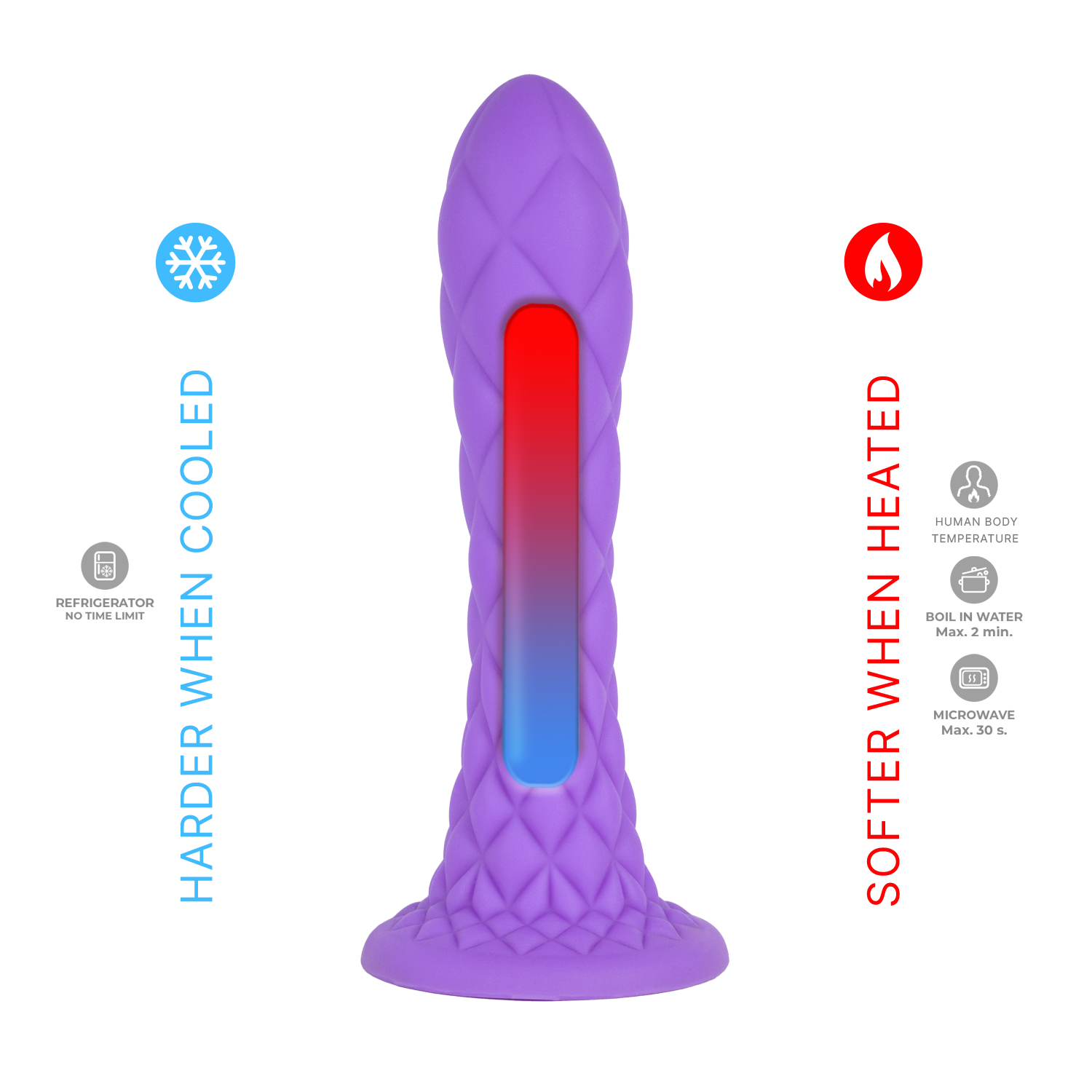 240732 DREAMY PURPLE 1500X15000 8 CEST0731134409 Silexd Dreamy Dildo Fantasy Flüssigsilikon Thermoreaktiv Violett 18,5 cm – Bild 4