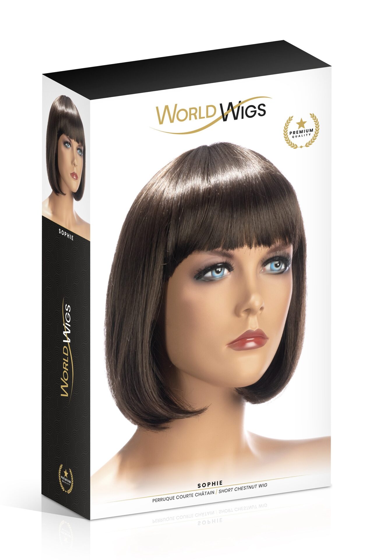 1 8 World Wigs Sophie Perücke Mit Mittlerem Haar, Braun – Bild 2