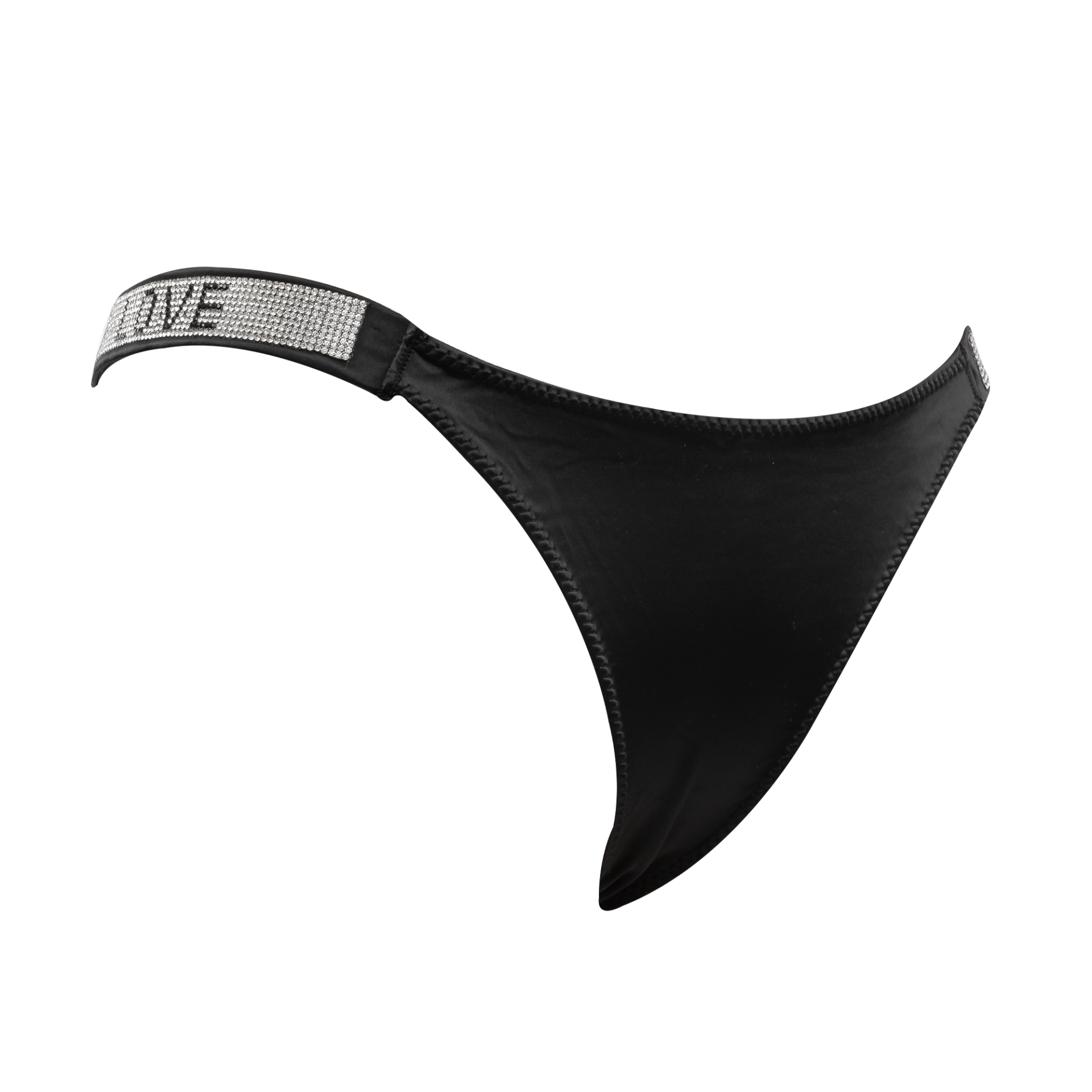 1580 05 Amorable by Rimba Thong with Rhinestones (Love) - One - Size - Black, Silver – Bild 3