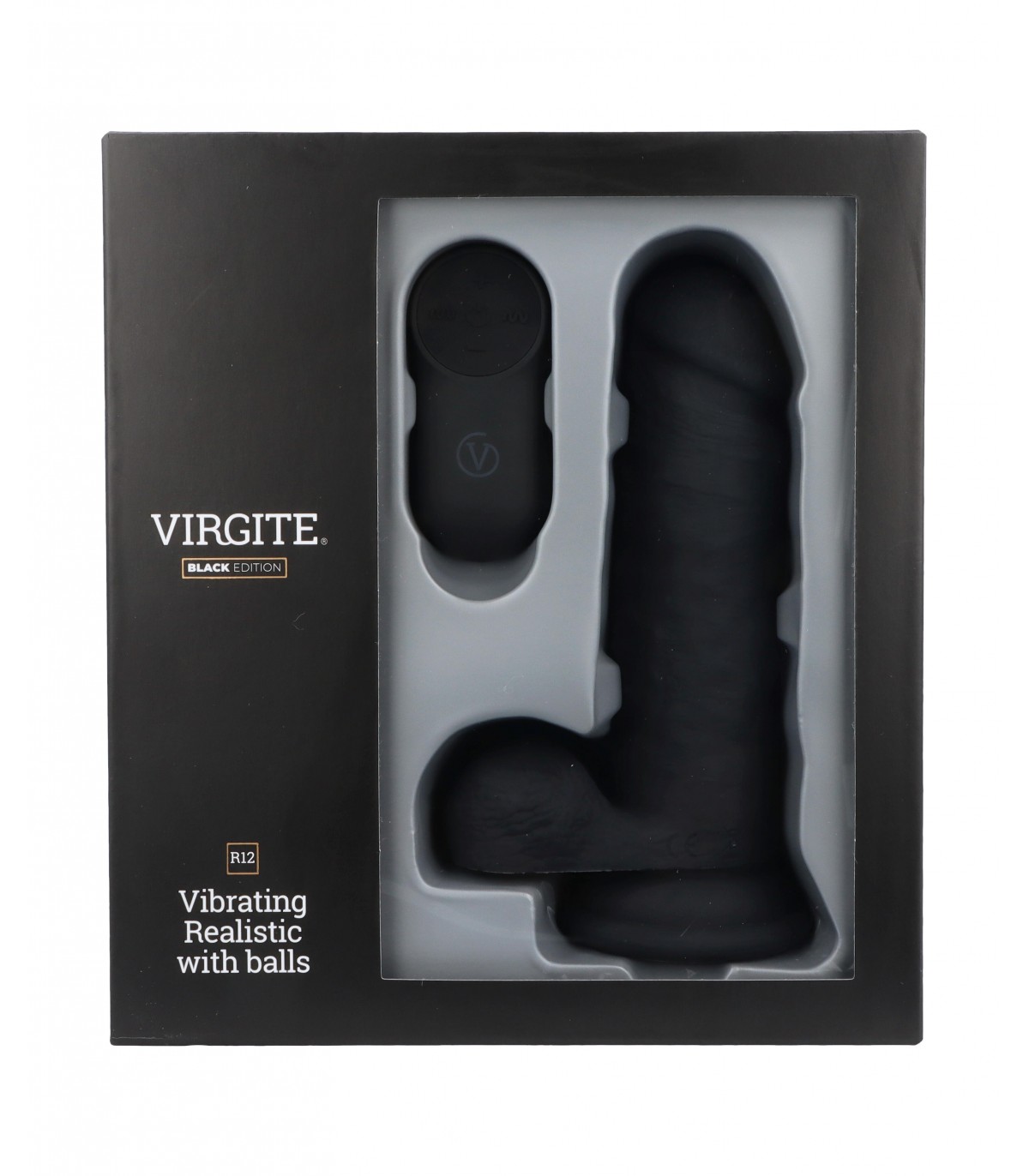 2 8 Virgite Realistic Vibrator R12 Black Edition – Bild 4