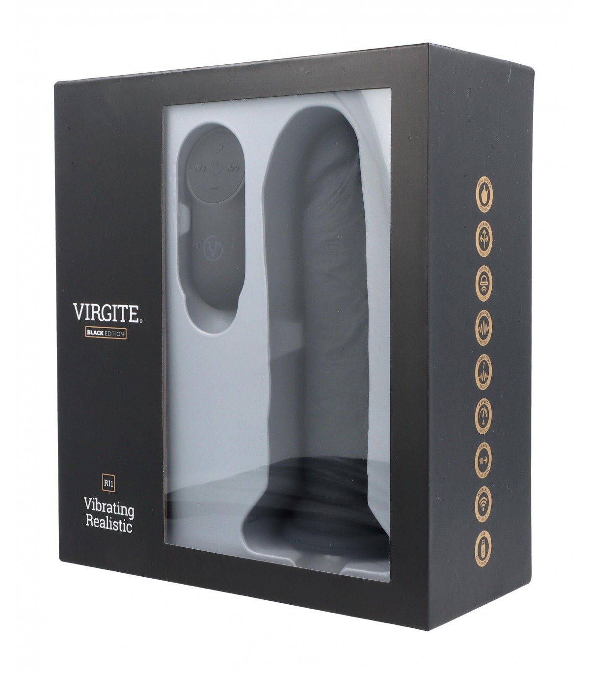 3 7 Virgite Realistic Vibrator R11 Black Edition – Bild 4