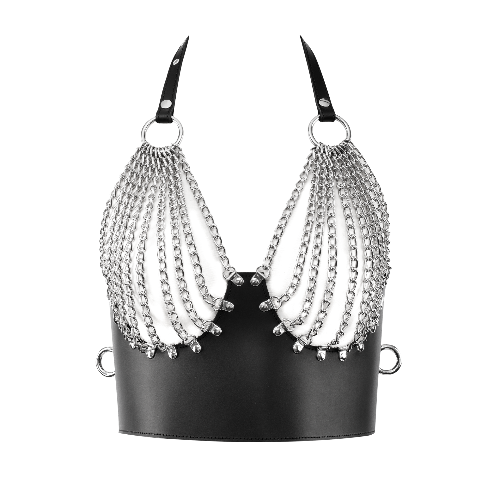 8283 04 Rimba Leder-Bustier mit Ketten – Bild 3