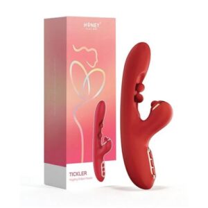 121199 red neue erotik artikel Honey Play Box Tickler Wackelnder Klopfvibrator Rot