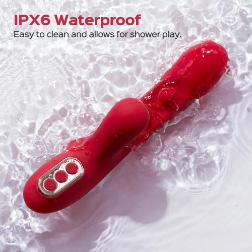 121199 red 2 Honey Play Box Tickler Wackelnder Klopfvibrator Rot – Bild 3