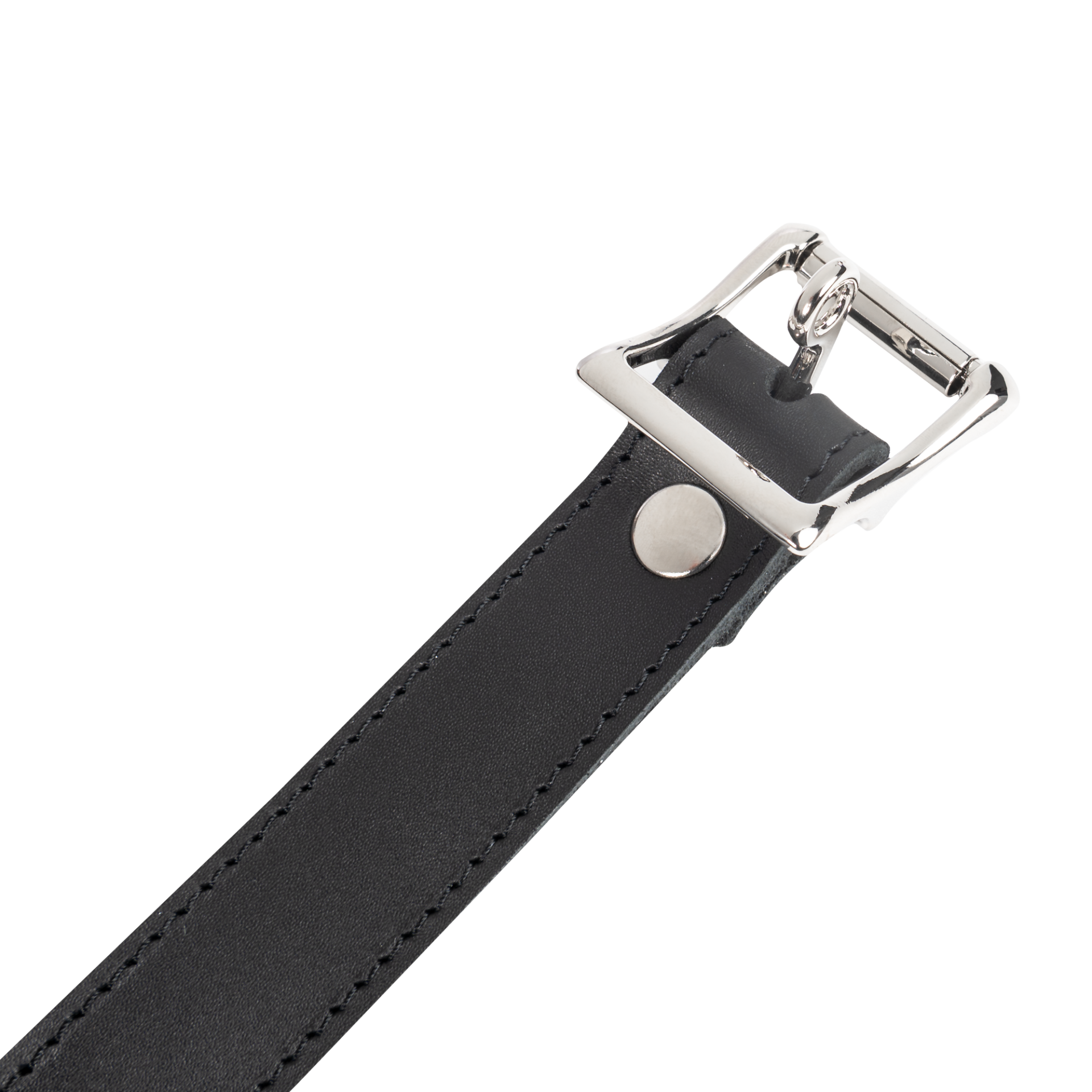 8226 04 Rimba Lederhalsband mit Vorhängeschloss – Schwarz – Bild 3