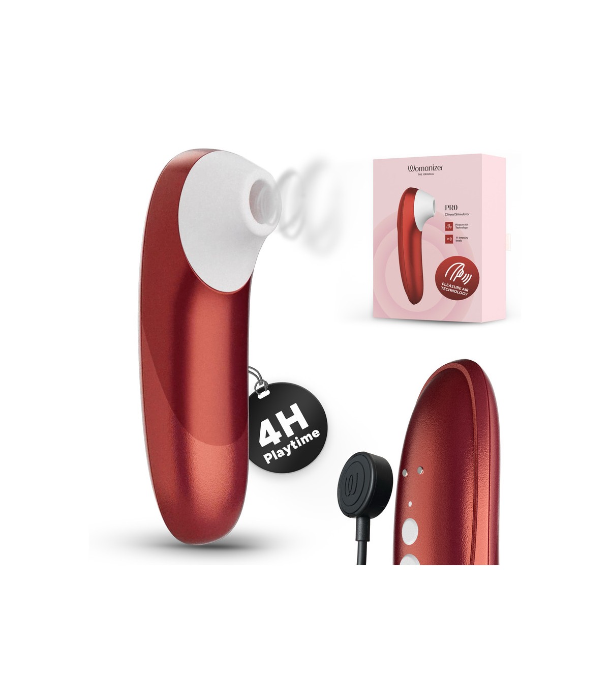 11 Womanizer Pro Bourdeaux Rot – Bild 6