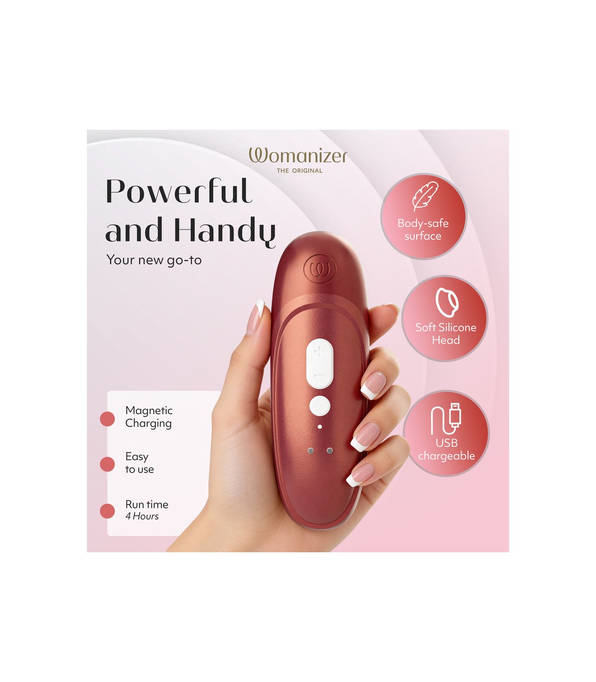 6 Womanizer Pro Bourdeaux Rot – Bild 3
