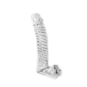 Kiotos Glass Dildo Clear Penis Ribbed