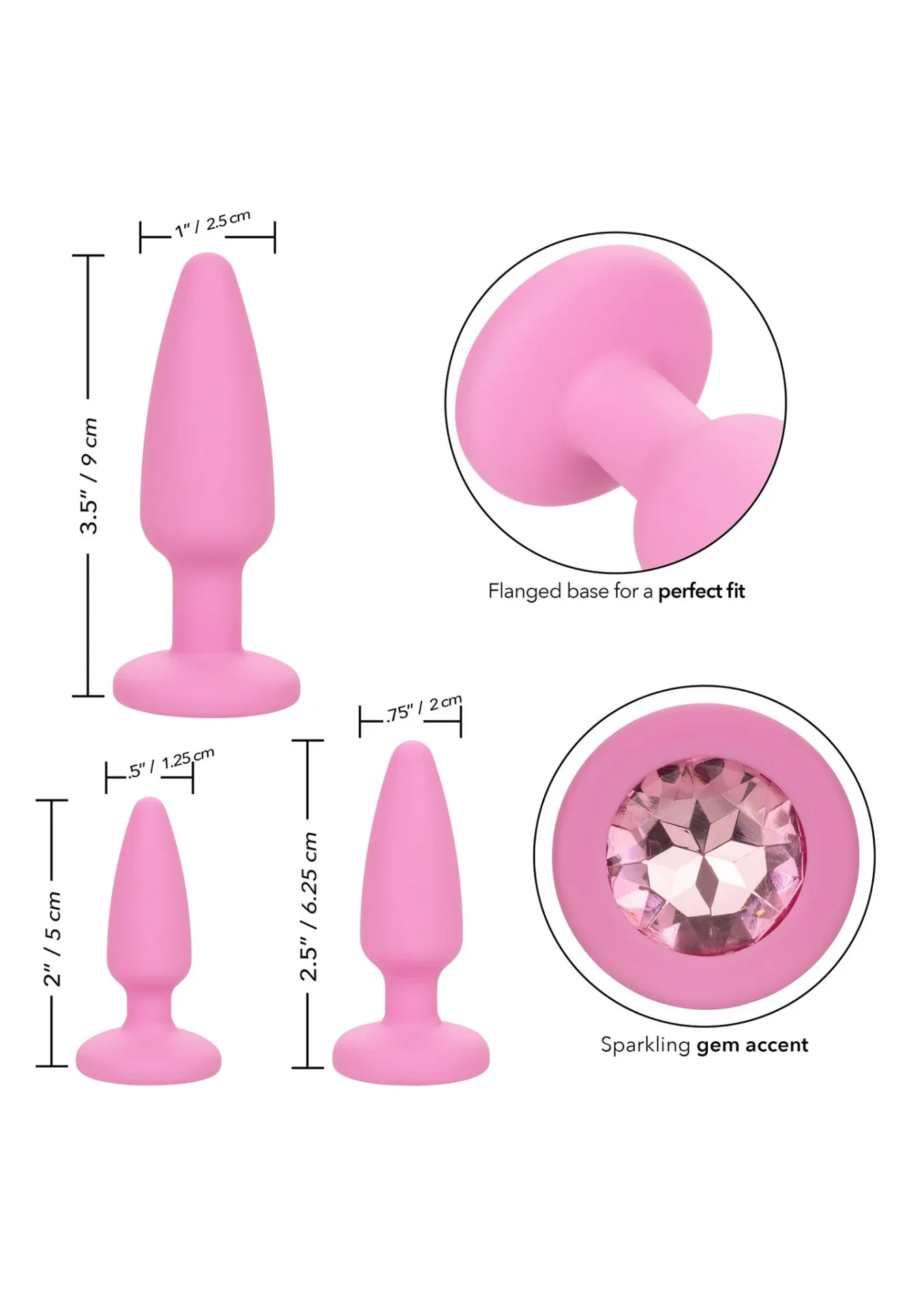 12016 PINK 04 CalExotics First Time® Crystal Booty Kit - Pink – Bild 2